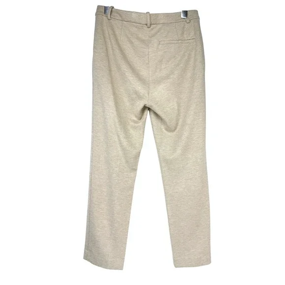 THEORY Treeca 4K Double Knit Beige‎ Stretch Ponte Ankle Crop Pants Size 2 - Picture 3 of 8